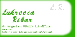 lukrecia ribar business card